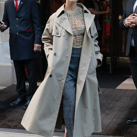 Dior Monsieur vintage cotton wool tan khaki oversized trench coat L FR 44 - Picture 9 of 10